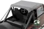 Preview: Bestop Bikini Top Traditional Style Charcoal Denim Jeep CJ7 CJ8 Wrangler YJ (76-91), montiert, Nahansicht.