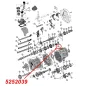 Preview: Pin für den Rückwärtsgang am AX15 Schaltgetriebe. Jeep Cherokee XJ / Wrangler YJ / TJ / Grand Cherokee ZJ / Comanche MJ (1987-1999), Explosionszeichnung, die mit rotem Pfeil die Position des Pins am Schaltgetriebezeigt.