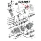 Preview: Schaltgabel 1. & 2. Gang AX15 Schaltgetriebe Jeep XJ Wrangler YJ TJ Grand Cherokee ZJ (87-99), Explosionszeichnung, die mit rotem Pfeil die Position der Schaltgabel am Schaltgetriebezeigt.