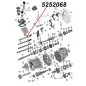 Preview: Schaltstange 3. & 4. Gang AX15 Schaltgetriebe Jeep XJ Wrangler YJ TJ Grand Cherokee ZJ (87-99), Explosionszeichnung, die mit rotem Pfeil die Position der Schaltstange am Schaltgetriebezeigt.