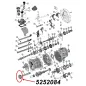 Preview: Zahnrad für den Rückwärtsgang am AX15 Schaltgetriebe. Jeep Cherokee XJ / Wrangler YJ / TJ / Grand Cherokee ZJ / Comanche MJ (1987-1999), Explosionszeichnung, die mit rotem Pfeil die Position des Zahnrads am Schaltgetriebezeigt.