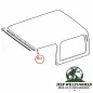 Preview: Hardtop Corner Seal Left Upper Jeep Wrangler 87-95