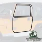 Preview: Türdichtung Set 5-teilig links Jeep CJ + Wrangler 76-95