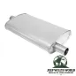 Preview: Endschalldämpfer (aluminisiert) mit 2,25" (57,15 mm) Rohreingang, 2" (50,80 mm) Rohrausgang für 4,0L und 5,2L Benzin Motor. Jeep Grand Cherokee ZJ / ZG (1992-1998), Outlet pictured.