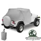 Preview: Bestop All Weather Trail Cab Cover Charcoal Denim (Grey) Jeep CJ7, Wrangler YJ (76-91), mounted.