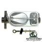 Preview: Hauptbremszylinder Jeep CJ5 CJ7 CJ8 78-86 10" Trommelbremse hinten ohne Bremskraftverstärker, Ansicht von oben, Deckel zu sehen.