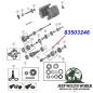 Preview: Synchronizer Assembly 5th Gear BA10/5 Transmission Jeep Cherokee XJ / Wrangler YJ (87-89), exploded drawing highlighting the position of Assembly on Transmission with red arrow.