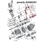 Preview: Synchronring 3. & 4. & 5. Gang AX15 Schaltgetriebe Jeep XJ / YJ / TJ / ZJ  (87-99), Explosionszeichnung die mit roten Pfeilen den 3. und 4. Ring am Schaltgetriebe zeigt.