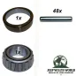 Preview: Lagersatz Dana 300 Verteilergetriebe Jeep CJ 80-86, Nadellager inkl. Lagerschale und Nadel abgebildet.