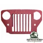 Preview: Kühlergrill Frontmaske mit Willys Logo Jeep CJ3B 53-64