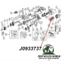 Preview: Outer Output Shaft Bearing Dana 20, 300 Transfer Case Rear Jeep SJ J Series / CJ5 / CJ6 / CJ7 / CJ8 (62-86), exploded drawing highlithing the location of the Output Seal on Transfer Case.