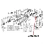 Preview: Outer Output Shaft Bearing Cup Dana 20, 300 Transfer Case Rear Jeep SJ J Series / CJ5 / CJ6 / CJ7 / CJ8 (62-86), exploded drawing highlithing the location of the Output Seal on Transfer Case.