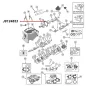 Preview: Bearing Retainer Gasket T150 Transmission Jeep CJ (76-79), exploded drawing higlighting the position of Gasket on Transmission.