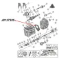 Preview: Adapter Gasket SR4 Transmission Jeep CJ (80-83), exploded drawing highlighting the position of Gasket red arrow.