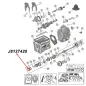 Preview: Snap Ring 3rd and 4th Gear Synchro Hub SR4 Transmission Jeep CJ (80-83), exploded drawing highlighting the position of Snap Rings on Transmission with red arrows.