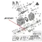 Preview: Third (3rd) Gear 26 Teeth SR4 Transmission Jeep CJ (80-83), exploded drawing highlighting the position of Gear on Transmission with a red arrow.