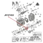 Preview: Second (2nd) Gear 32 Teeth SR4 Transmission Jeep CJ (80-83), exploded drawing highlighting the position of Gear with a red arrow.
