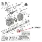 Preview: First (1st) Gear 33 Teeth SR4 Transmission Jeep CJ (80-83), exploded drawing highlighting the position of 1st Gear on Transmission with a red arrow.