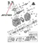 Preview: Shift Fork 1st and 2nd Gear SR4 Transmission Jeep CJ (80-83), exploded drawing highlighting the Shift Fork on Transmission with red arrow.
