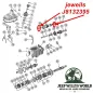 Preview: Cluster Gear Washer T176 T177 Transmission Jeep CJ / SJ (80-86), exploded drawing highlighting the position of Thrust Washer with red arrow.