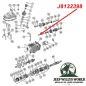 Preview: Reverse Shaft T176 T177 Transmission Jeep CJ / SJ (80-86), exploded drawing of Transmission highlighting the position of Reverseshaft with red arrow.