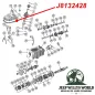 Preview: Shift Cover Gasket T176 T177 Transmission Jeep CJ / SJ (80-86), exploded drawing highlighting the position of Gasket red arrow.