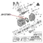 Preview: Output Shaft Oil Seal SR4 T4 T5 Transmission Jeep CJ / SJ / Cherokee XJ (80-86), exploded drawing highlighting the position of Oil Seal on Transmission with a red arrow.