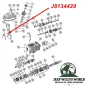 Preview: Shift Fork 1st and 2nd Gear T176 T177 Transmission Jeep CJ / SJ (80-86), exploded drawing highlighting the position of Shift Fork on Transmission with a red arrow.