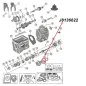 Preview: Output Shaft Bearing SR4 Input Shaft T84 Overdrive T85 Transmission Jeep CJ / SJ / Willys (41-83), exploded drawing highlighting the position of Bearing on Transmission with a red arrow.