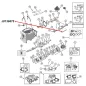 Preview: Countershaft T150 Transmission Jeep CJ (76-79), exploded drawing highlighting the position of Countershaft on Transmission with a red arrow.