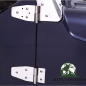 Preview: Türscharniere Set unten Edelstahl CJ + Wrangler YJ TJ 76-06