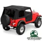 Preview: Bestop Supertop Verdeck Softtop getönte Scheiben & teilbaren Türen Black Denim Bestop Jeep CJ7 Wrangler YJ (76-95), montiert.