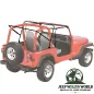 Preview: Gestänge von Supertop mit teilbaren Türen Black Denim Jeep CJ7 Wrangler YJ (76-95), montiert.