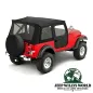 Preview: Supertop Verdeck inkl. teilbare Türen Black Denim Jeep CJ7 Wrangler YJ (76-95), montiert.