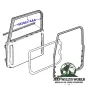 Preview: Fairchild weatherstrip door glass seal, left or right side full door. Jeep Wrangler TJ (1996-2006), technical drawing of door with seal highlighted