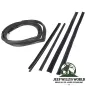 Preview: full steel door seal kit driver side 5-pieces incl. scraper & guide for Jeep CJ7 CJ8, Wrangler YJ (1976-1995).