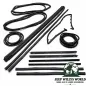Preview: Fairchild Body Seal Master Set 15-pieces with full steel doors Window guide pane Wipers Scrapers Door Seal tailgate seal Window seal rubber seal on window frame Jeep Wrangler YJ (1987-1995)