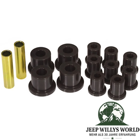 Blattfederbuchsen Set hinten PU schwarz Jeep CJ 76-86