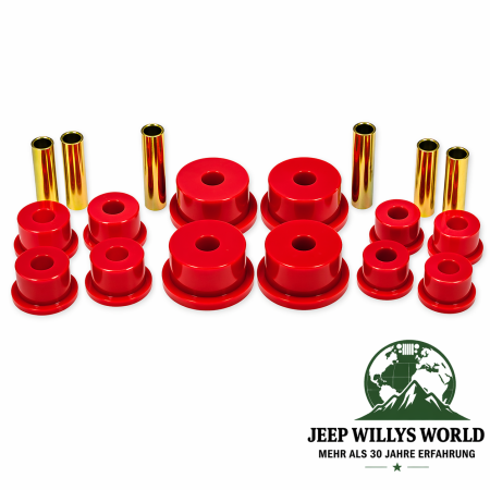 Leaf Spring Shackle Bushing Set Rear Red PU Jeep Cherokee 84-01