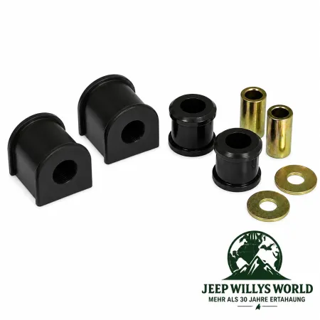Prothane Stabilisatorgummi Set hinten Ø 19 mm, Polyurethan schwarz. Jeep Wrangler JK (07-18)