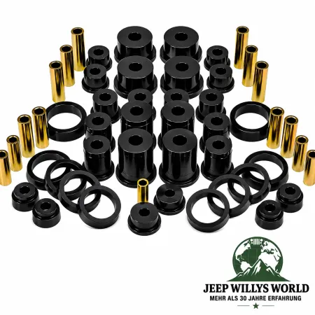Suspension and Shackle Bushing Set PU Black Jeep Cherokee XJ (1984-2001)