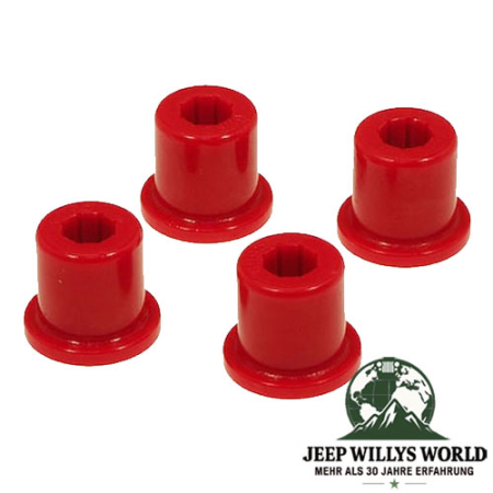 Blattfederbuchsen Set Federgehänge vorne PU rot Jeep CJ 76-86