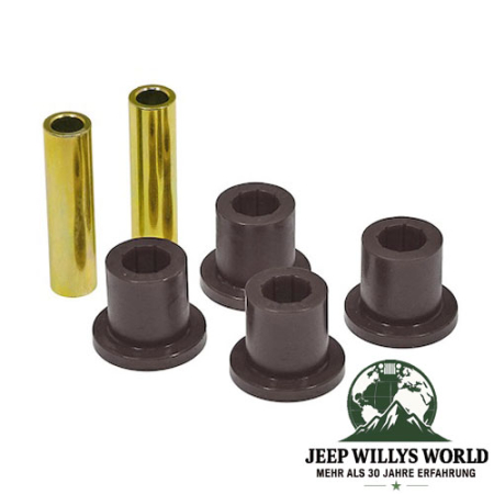 Leaf Spring Shackle Bushing Kit Front / Rear Black Jeep Wrangler 87-95