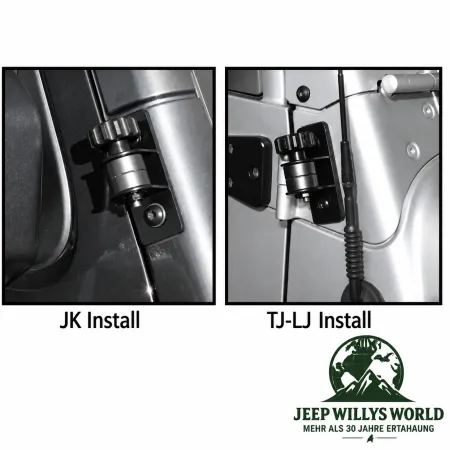 Rugged Ridge Quick‑Release Mirror Stainless Steel left or right Jeep Wrangler TJ, JK (96-18)