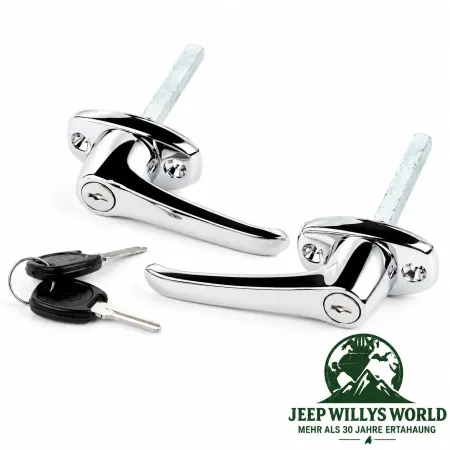 Türgriff Paar inkl. Schlüssel außen Chrom  Jeep CJ5 CJ7 (76-80)