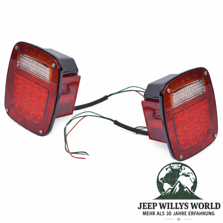 Tail Light LED pair US right + left Jeep CJ Wrangler 76-06
