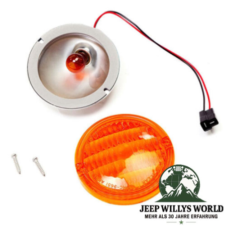 Blinkleuchte Gleb vorne inkl. Glühlampe Fassung Kabel Jeep CJ 76-86