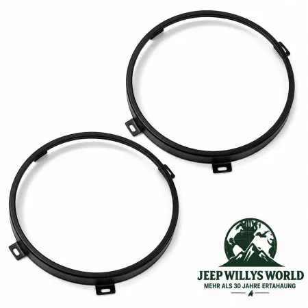 OMIX-Ada Scheinwerferhalteringe Scheinwerferhalter Paar in schwarz rechts und links Jeep Wrangler JK (07-18)
