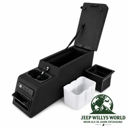 Mittelkonsole "Mega" Schwarz Jeep CJ + Wrangler YJ 76-95