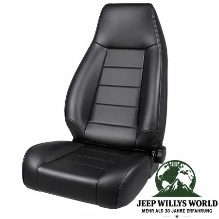 Rugged Ridge Ersatzsitz vorne rechts oder links Black Denim Jeep CJ5 CJ7 CJ8 / Wrangler YJ TJ (1976-2002)